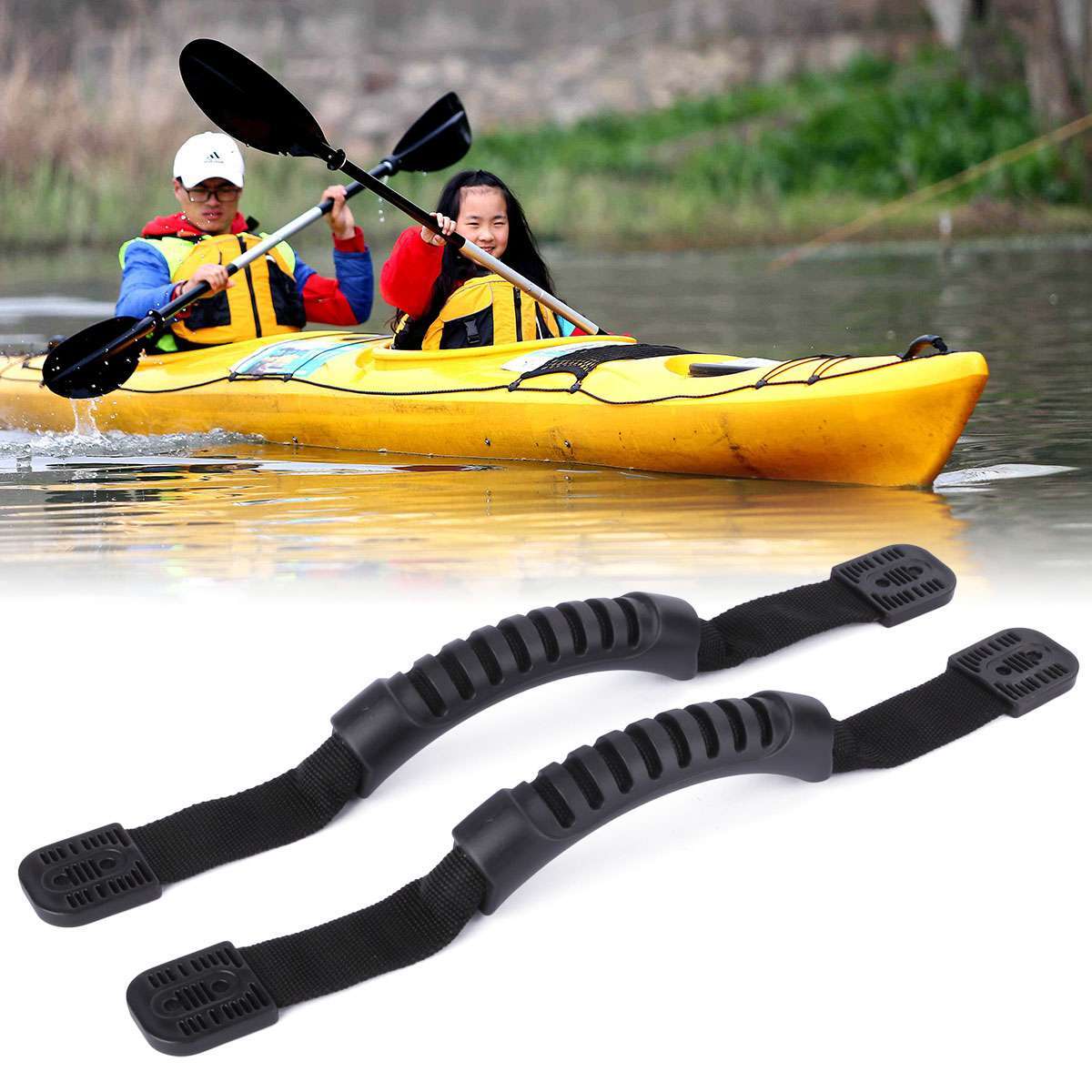 2/4Pcs Kayak Canoe Handles Boat Side Mount Carry Rubber Grip Replacement Fitting