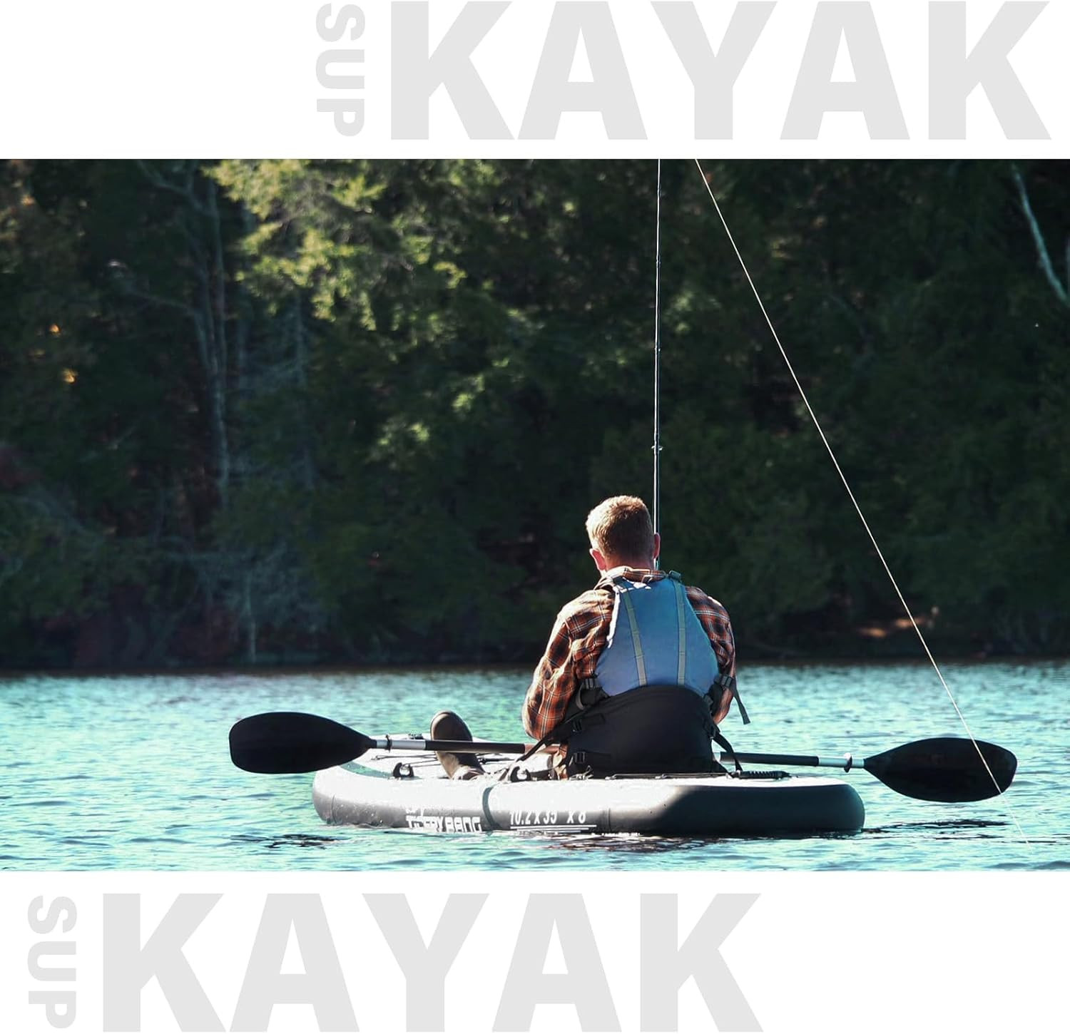 10.2’X35”X8” INFLATABLE KAYAK WITH DETACHABLE SEAT, SUP-KAYAK SET