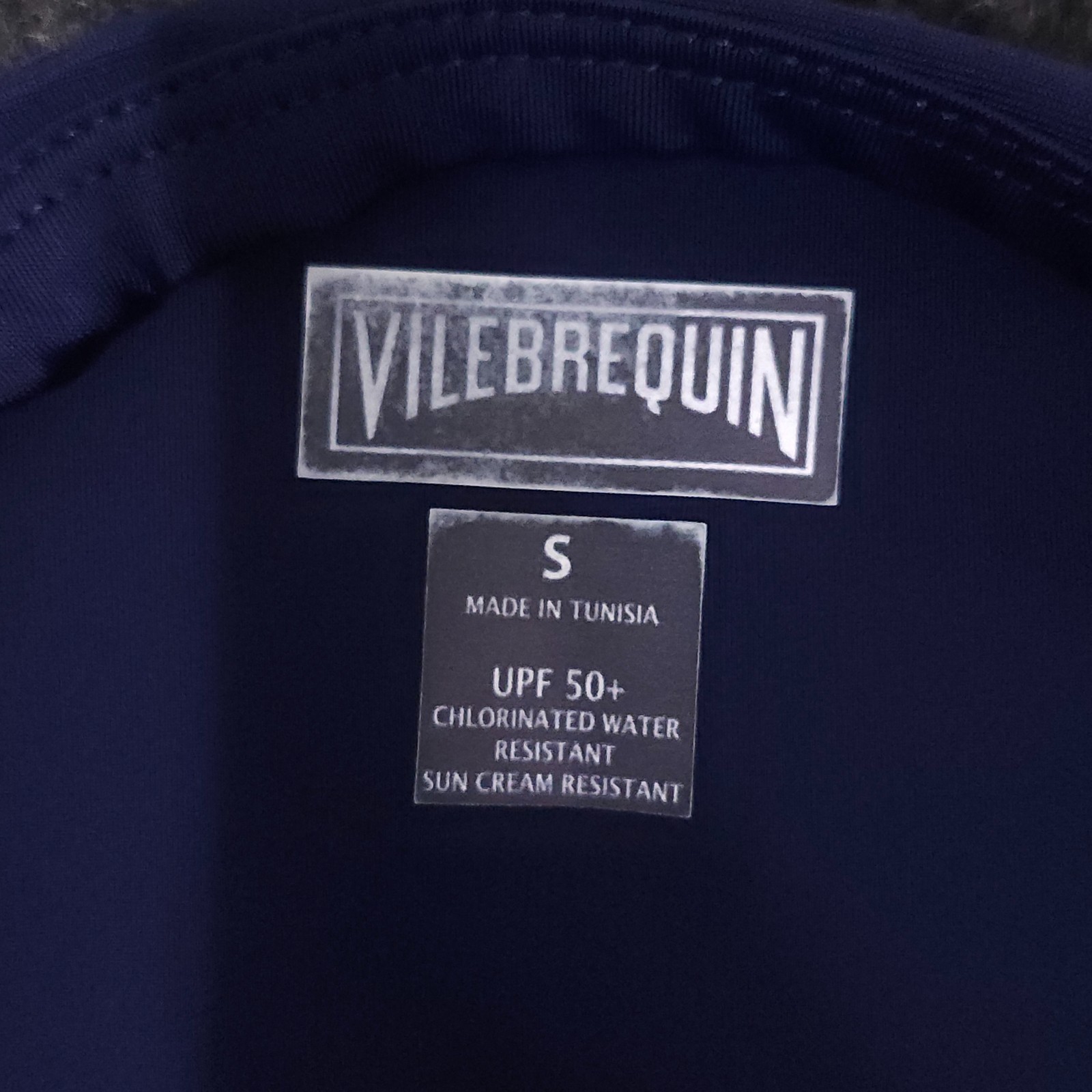 Vilebrequin Shirt Mens Small Blue Rashguard UPF 50 Long Sleeve Water Resistant