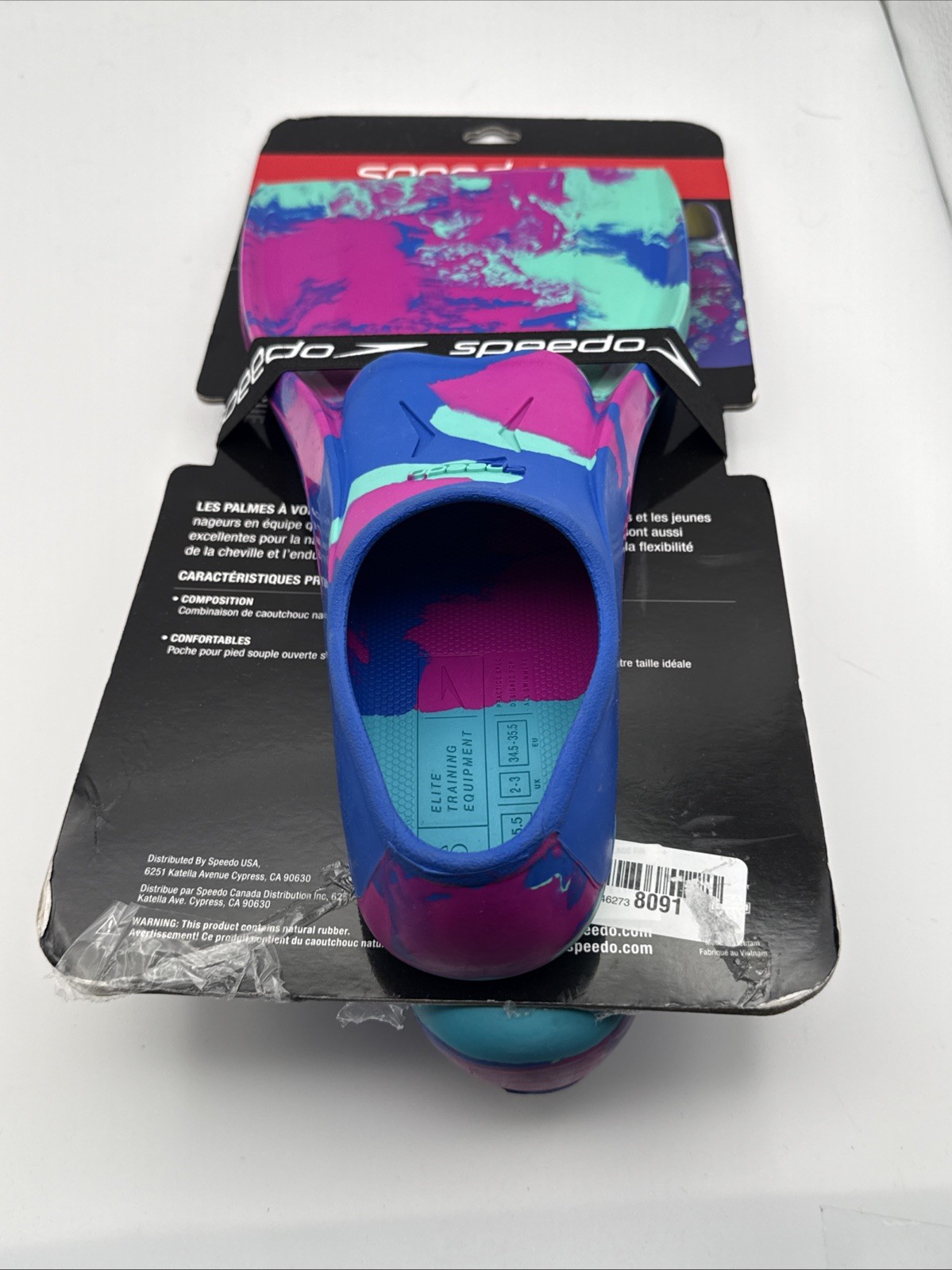 Unisex-Adult Swim Training Fins Rubber Long Blade X-Small