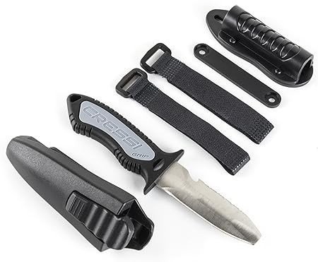 Cressi Grip Blunt Knife (Silver,6.8 Inch)