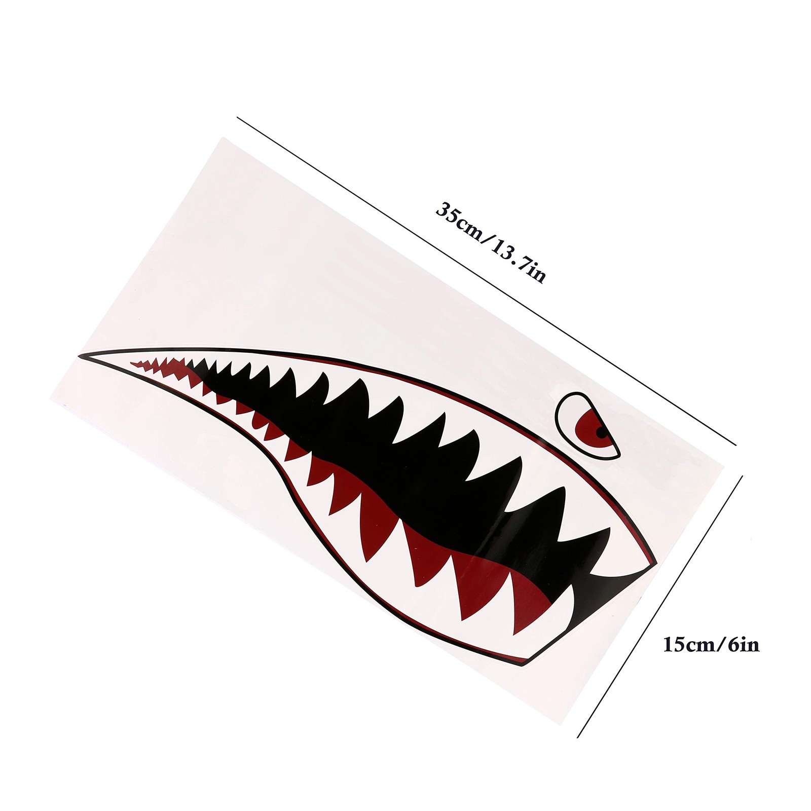 2Pcs Wall Art Warhawk Shark Tiger Vinyl Sticker Waterproof DIY Funny Graphics…